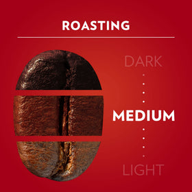 Lavazza Qualità Rossa French press in use, velvety medium roast.