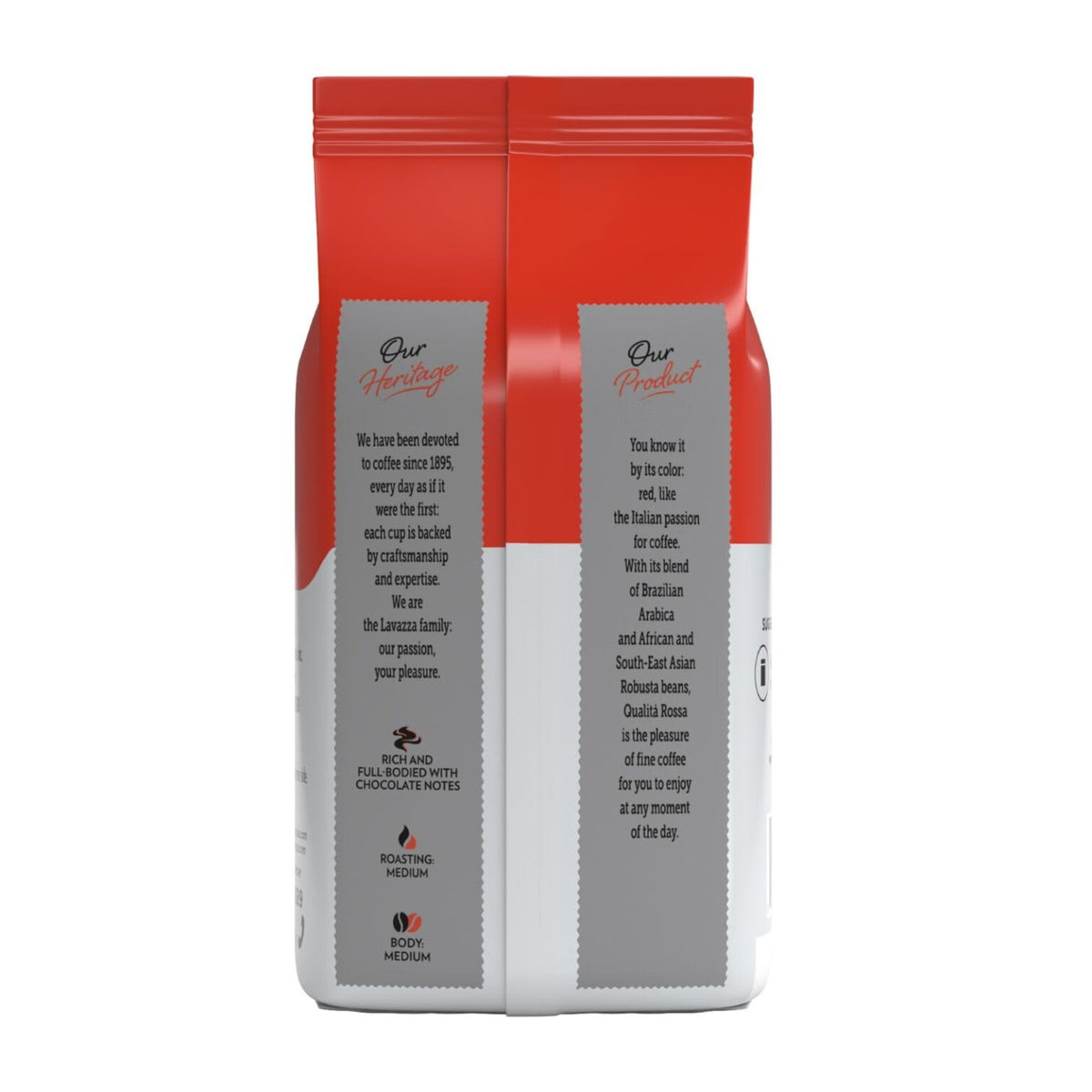 Lavazza Qualità Rossa 2.2 lb bag packaging ready for home or cafe use.