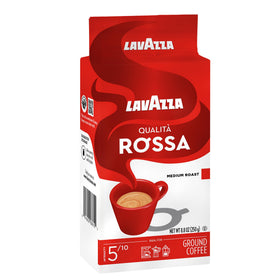 Lavazza Qualità Rossa on store shelf showing accessible packaging.
