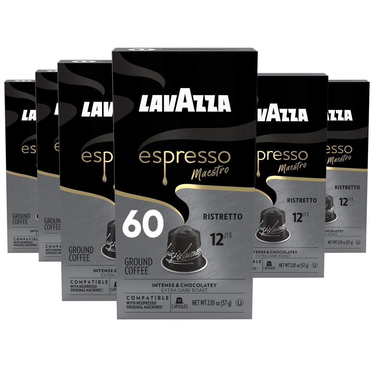 Lavazza Ristretto Noble capsules box for home use, delivering premium aroma in a quick routine.