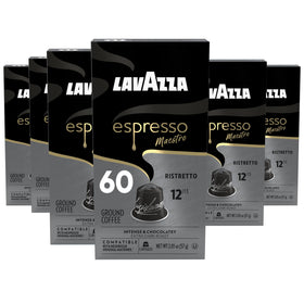 Lavazza Ristretto Noble capsules box for home use, delivering premium aroma in a quick routine.