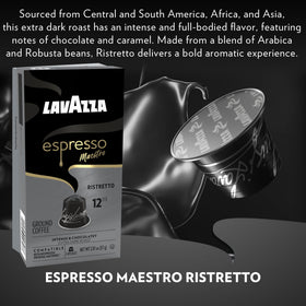 Lavazza Ristretto Noble espresso cup with crema and aroma.
