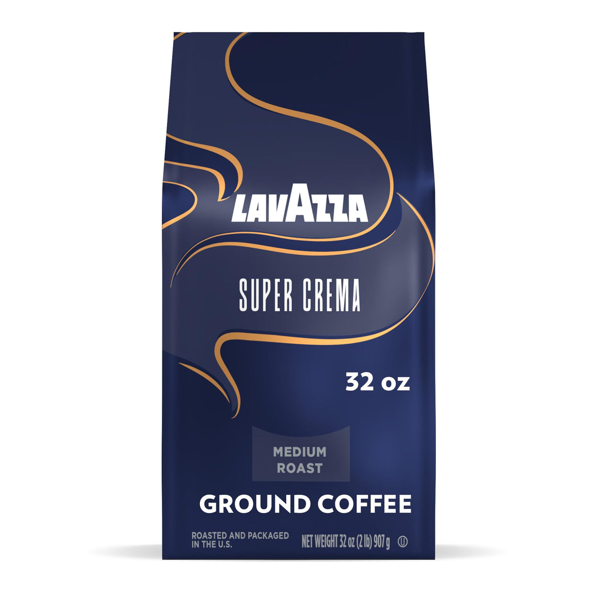 Lavazza Super Crema ground coffee bag 32oz for rich espresso