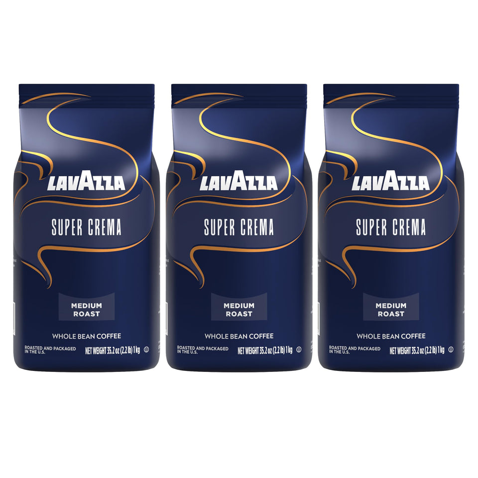 Lavazza Super Crema bag ready for espresso preparation