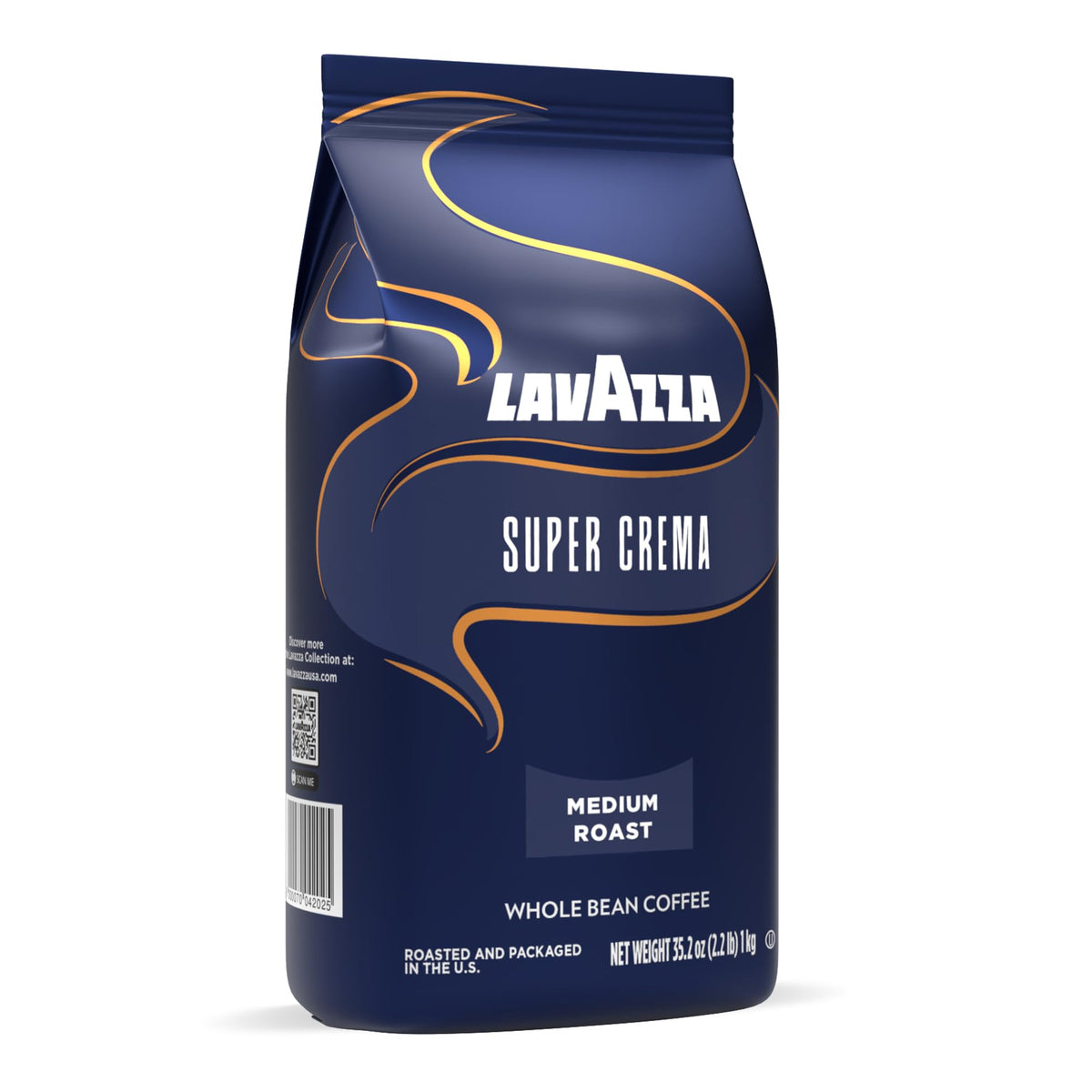 Lavazza Super Crema ground beans ready for espresso setup.