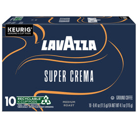 Pod being inserted into a Keurig for easy single-serve espresso