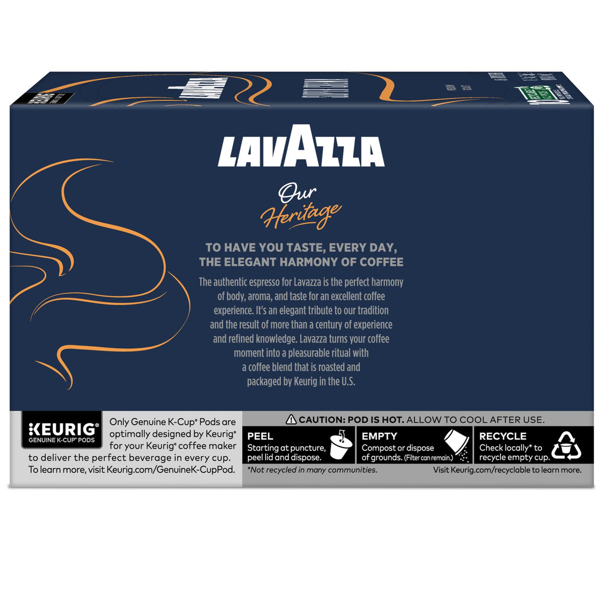 Keurig-compatible Lavazza Super Crema pods for convenient brewing