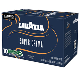 Recyclable Lavazza Super Crema K-Cup pods for eco-friendly use
