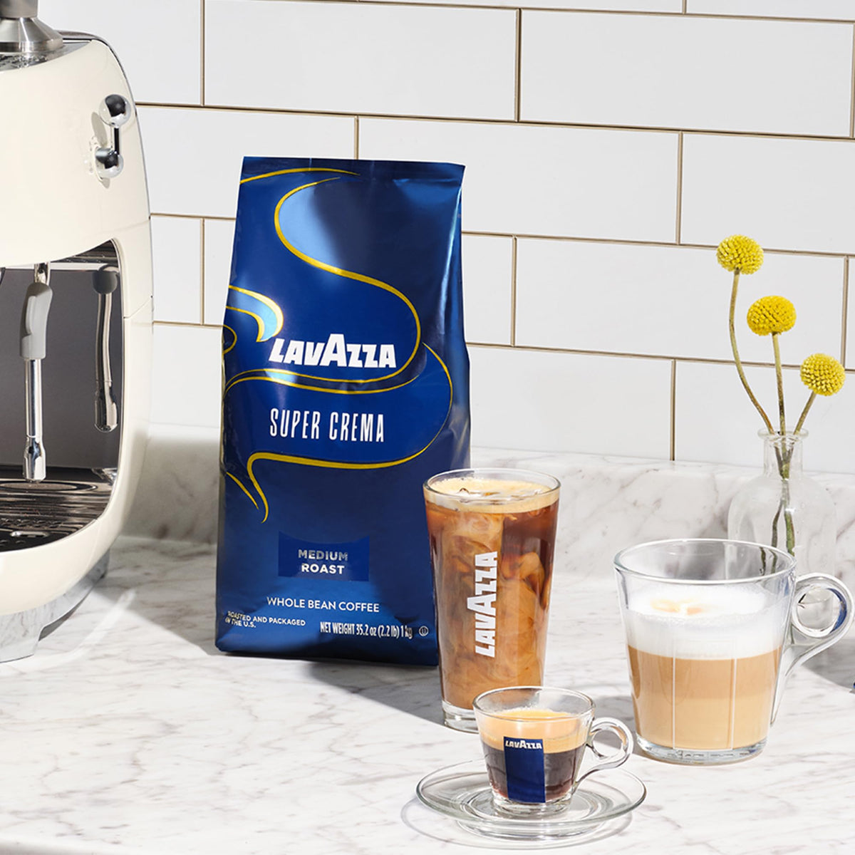 Lavazza Super Crema packaged two-pack on display for sharing