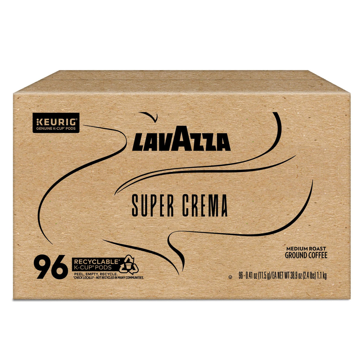 Packaging scene showing Lavazza Super Crema tradition and aroma