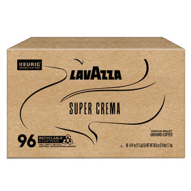 Packaging scene showing Lavazza Super Crema tradition and aroma