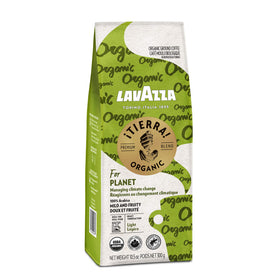 Lavazza Tierra Organic Planet ground coffee with mild fruity aroma