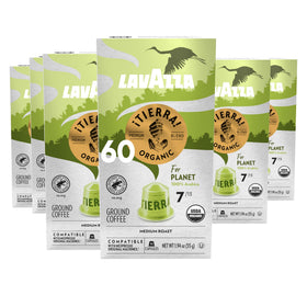 Lavazza Tierra! Planet aluminum capsules pack for Nespresso Original machines, ideal for daily espresso.