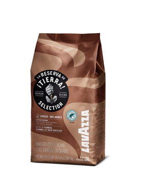Lavazza Tierra! sustainability story and eco-pack highlighting responsible sourcing.