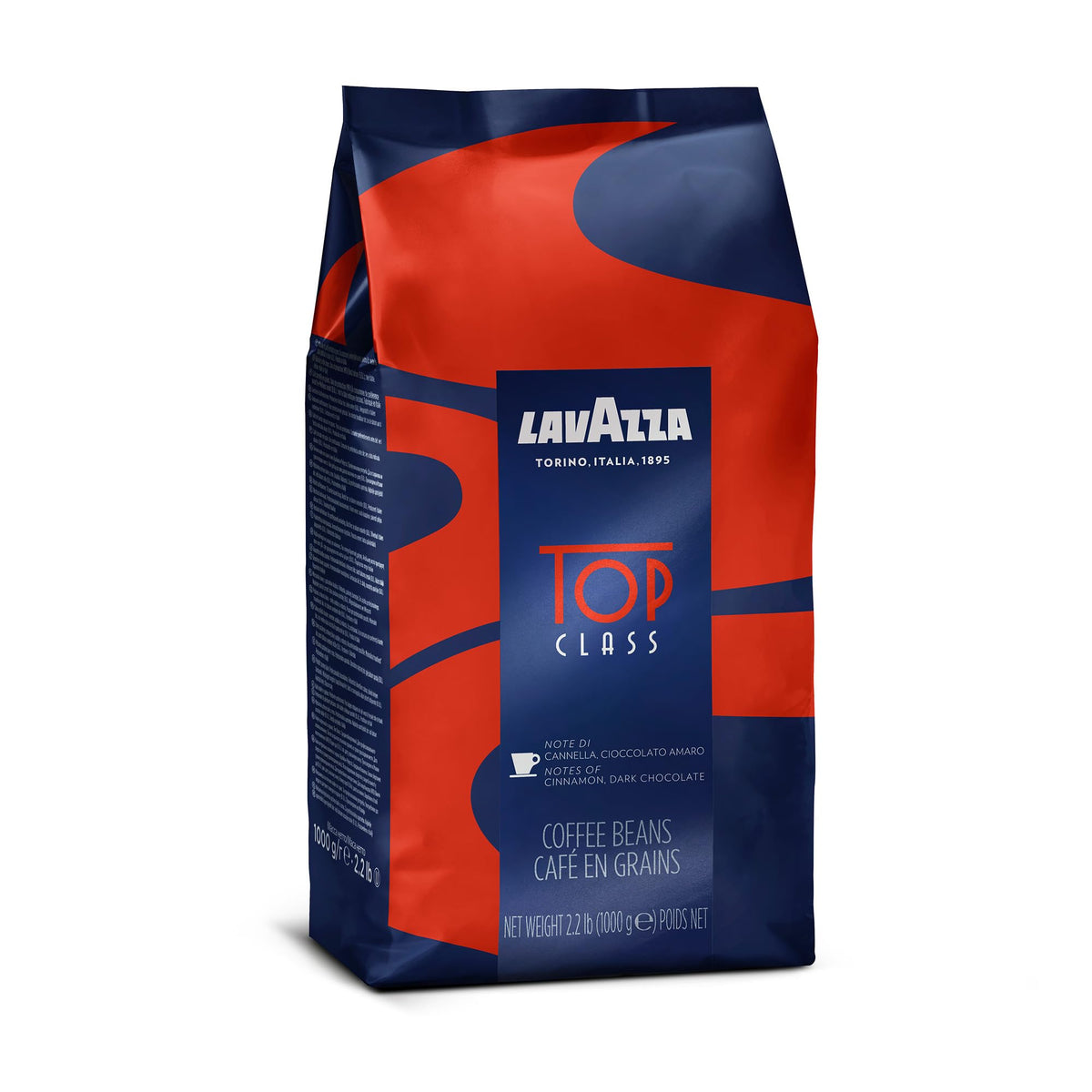 Lavazza Top Class 2.2 pound bag, ideal for daily espresso routines.