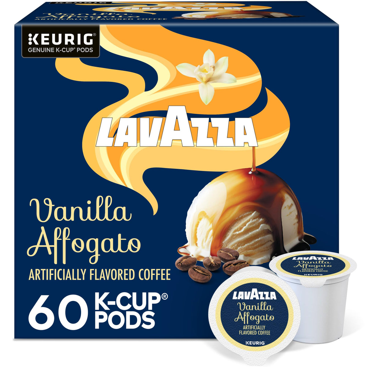 Lavazza Vanilla Affogato cup pour highlights a creamy vanilla-espresso moment