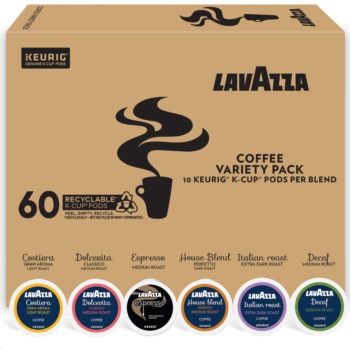 Lavazza Costiera pod ready to brew, bright aroma and light roast flavor