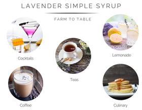 Lavender Lane Syrup drizzle over a dish showcases culinary versatility.