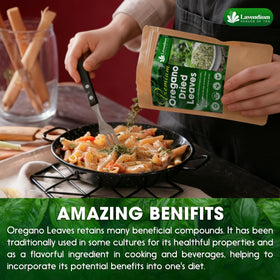 Lavendium oregano leaves in kitchen setup for easy pantry use.