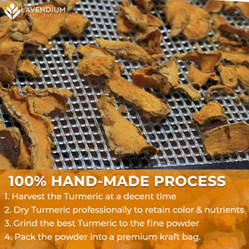 Blend Lavendium turmeric powder into smoothies for color and flavor.