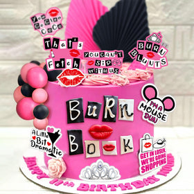 LaVenty Hot pink balls cake decorations energize dessert displays.