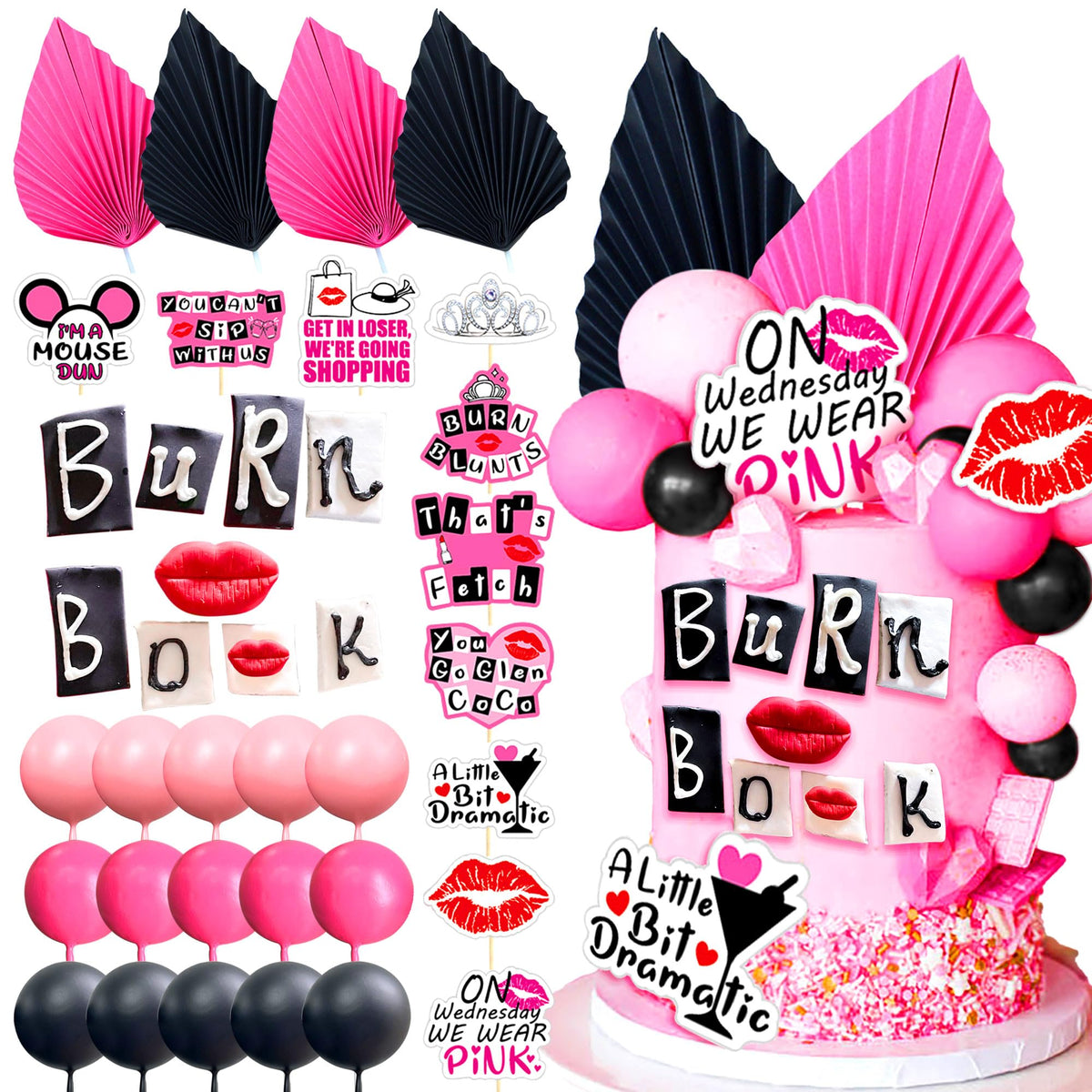 LaVenty Mean Girl cake topper adds a dreamy focal point to cupcakes.