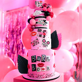 LaVenty Pink balls cake decorations offer chic party accents.