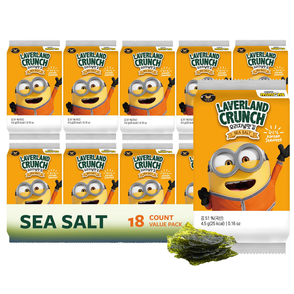 Laverland Crunch minions packaging highlights kid-friendly lunchbox snack