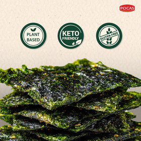 Laverland Crunch seaweed snack closeup for on-the-go snacking