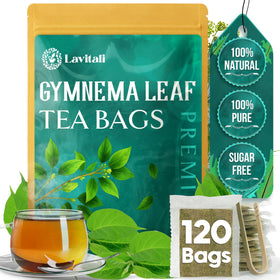 LaVitali Gymnema tea bags packaging, eco-friendly design ideal for sustainable gifting.