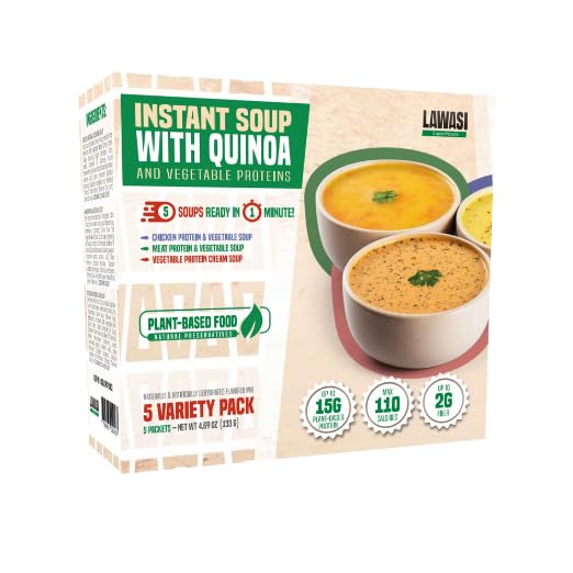 Lawasi instant healthy soup packet with quinoa and vegetables for quick meals