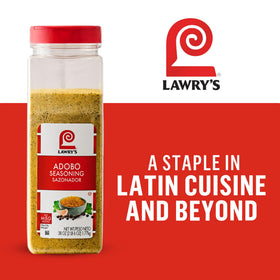Lawry’s Adobo spice shaker ready for quick, even seasoning.
