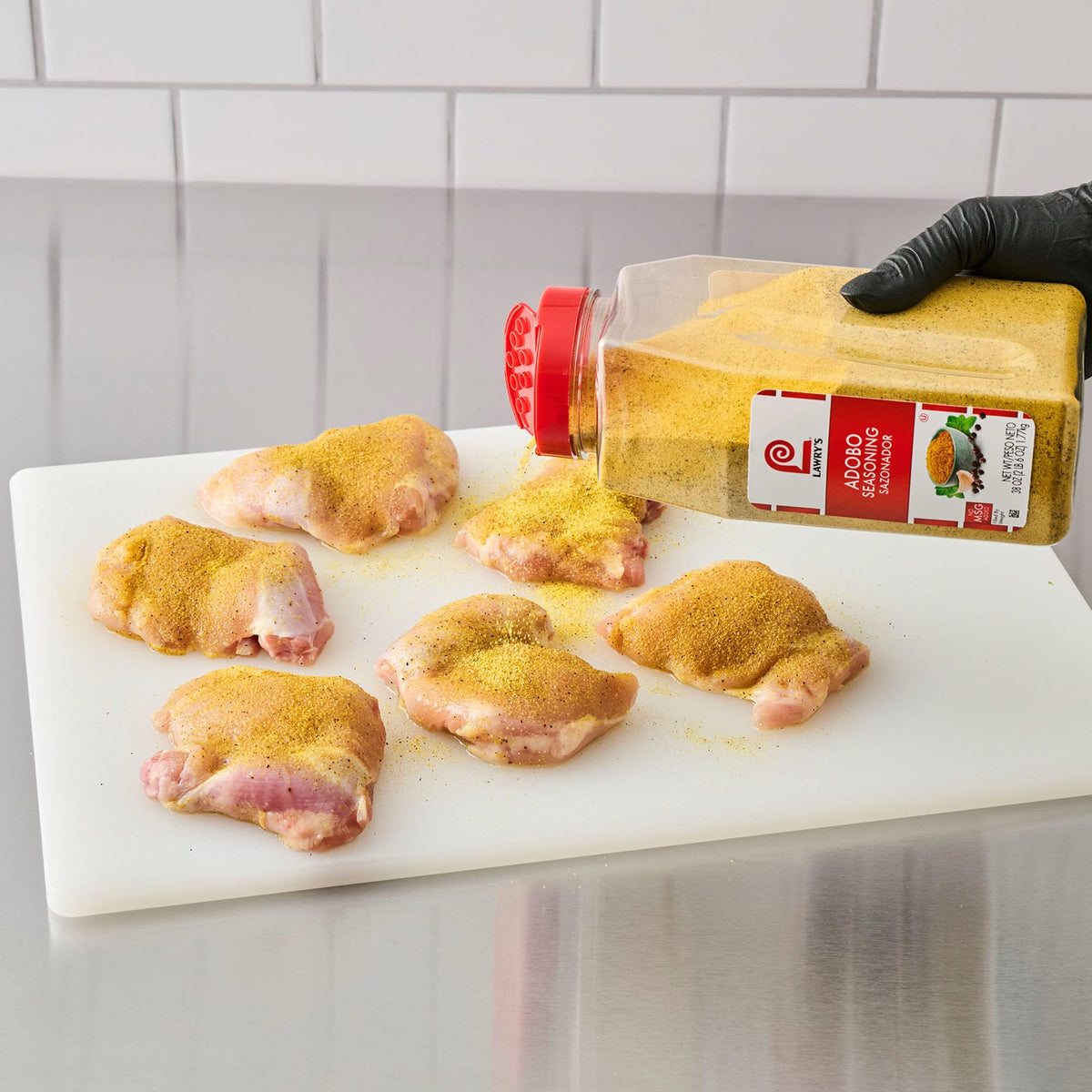 Seasoned tacos with Lawry’s Adobo for zesty Latin flair.