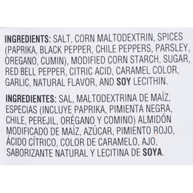 Lawry's Chicken Fajitas Spices jar detail compares sizes for family-friendly cooking