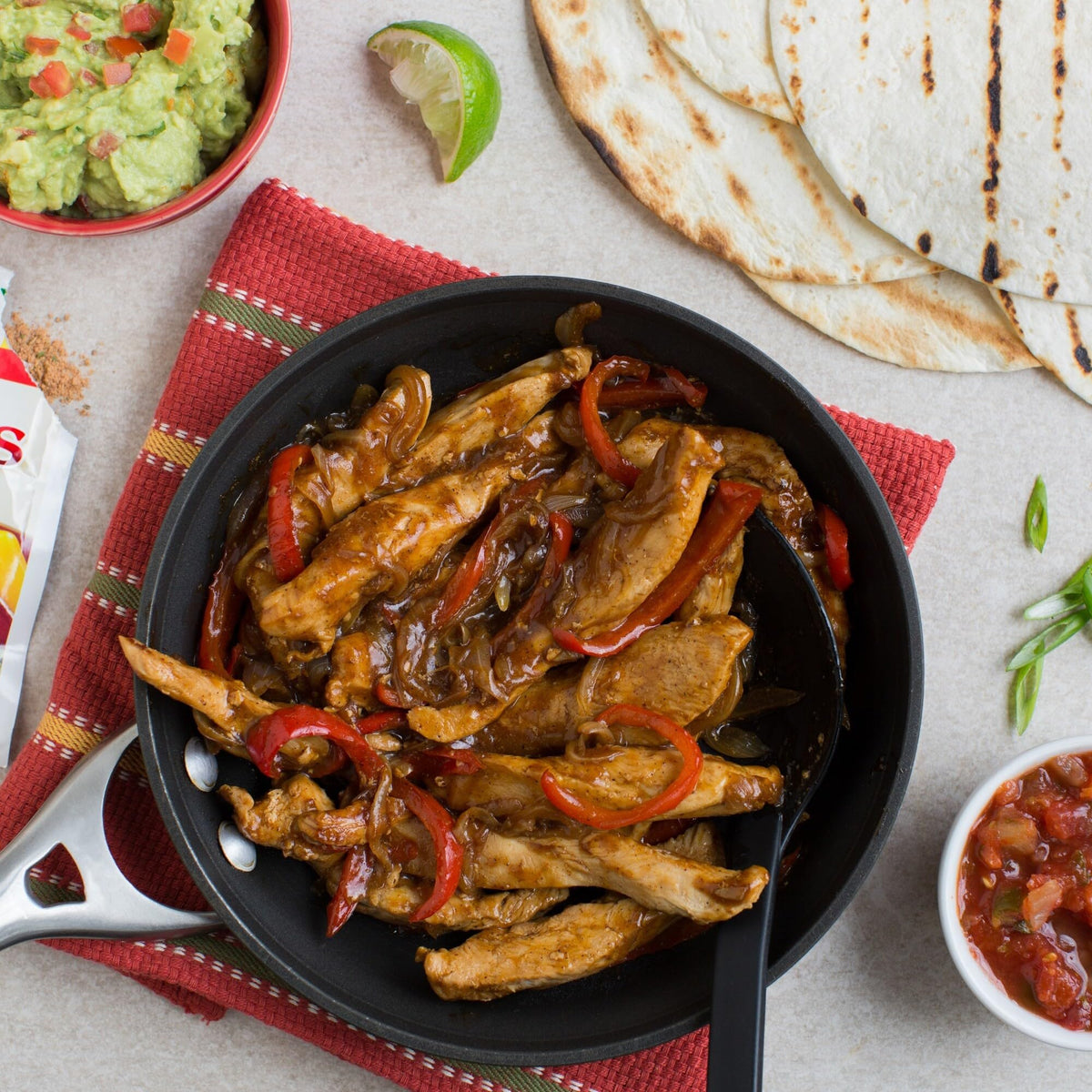 Lawry's Chicken Fajitas Spices vegetables ready shows easy customization for personalized meals