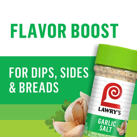 Lawry's Coarse Ground Parsley Garlic Salt kitchen scene, premium seasoning setup