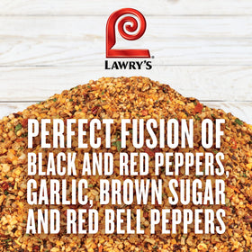 Grill-ready crust forms on steak with Lawry's cracked pepper rub