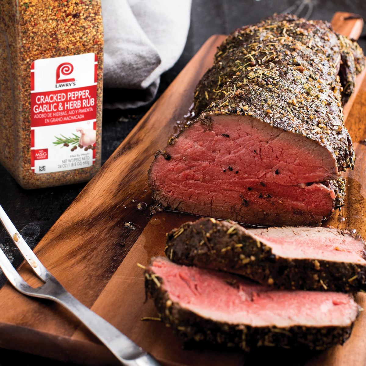 Shaker-ready Lawry's rub for quick, even weeknight seasoning