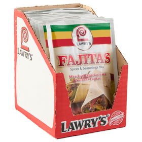 Lawry's Fajitas Spices pack shot for easy weeknight flavor