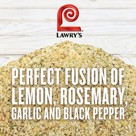 Lawry's Garlic Rosemary Lemon Rub on chicken for Mediterranean flavor