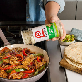 Lawry's seasoning on roasted vegetables for color and aroma.