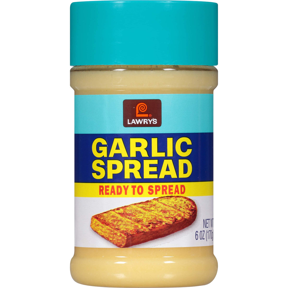 Lawry's Garlic Spread on bread before toasting for easy garlic bread.