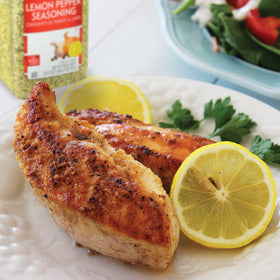 Lawry's Lemon Pepper fresh sprinkle over vegetables adds bright flavor.