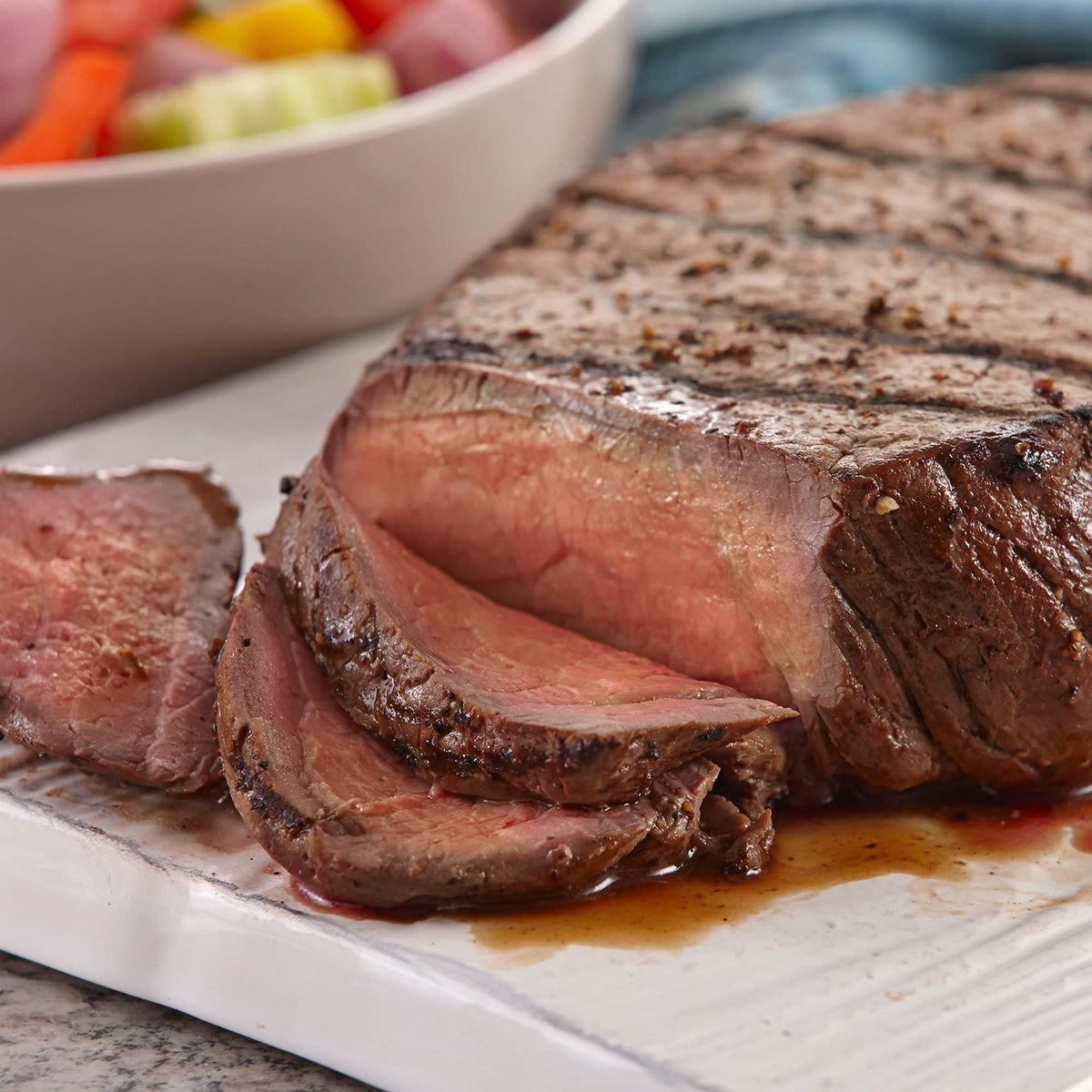 Lemon juice splash adds brightness to Lawry's marinade.