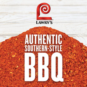 Ribs coated with Lawry's Memphis Barbecue Rub for rich southern flavor