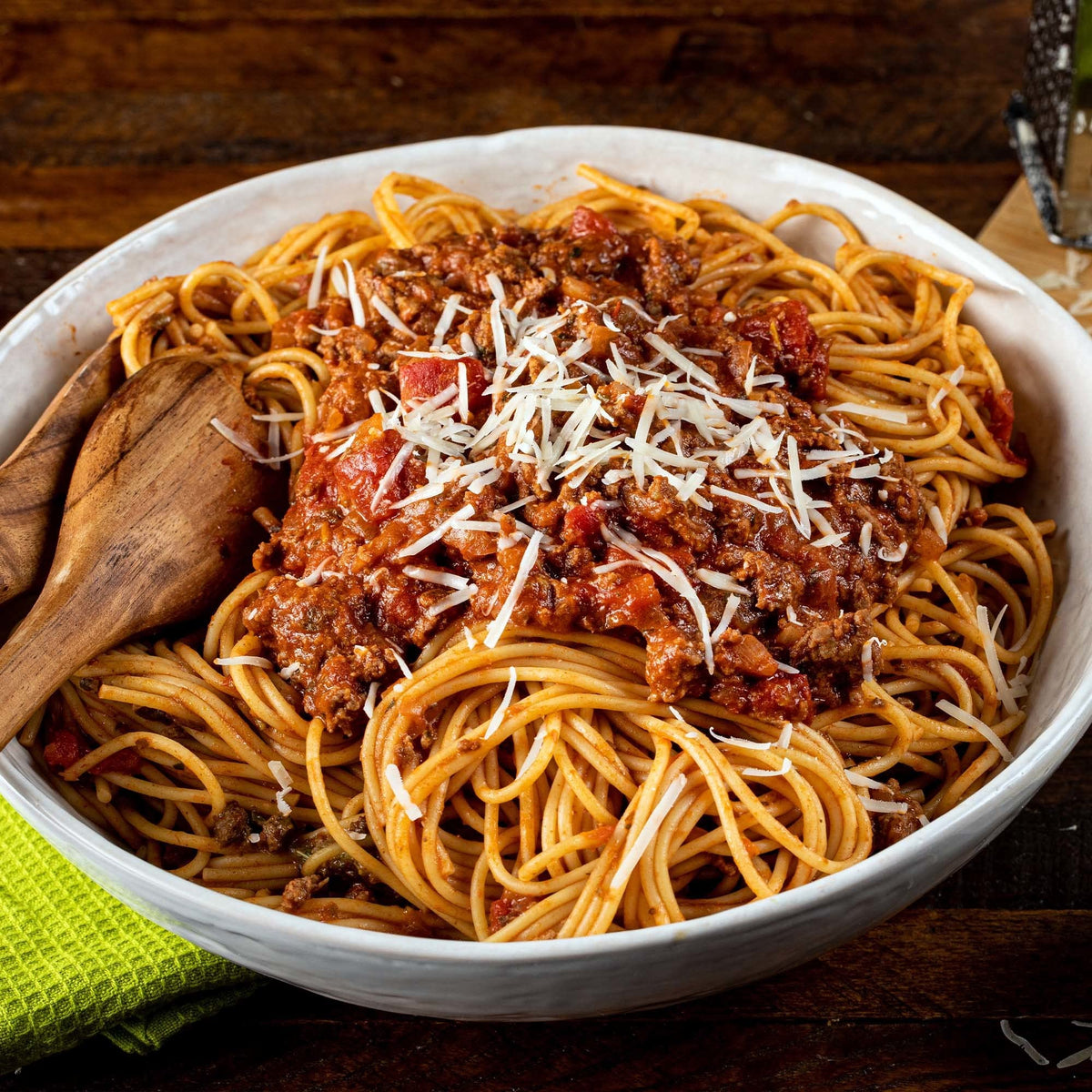 Lawry's Original Spaghetti Sauce spices with meatballs for heartier spaghetti night.