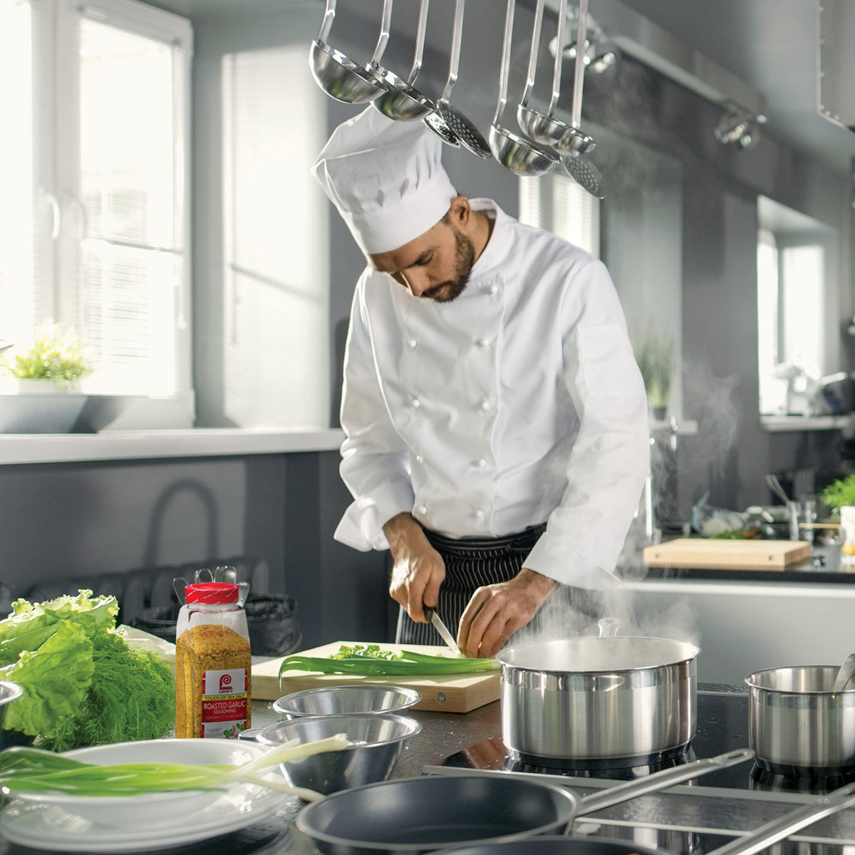 Measuring side shows Lawry's seasoning precision for recipe accuracy