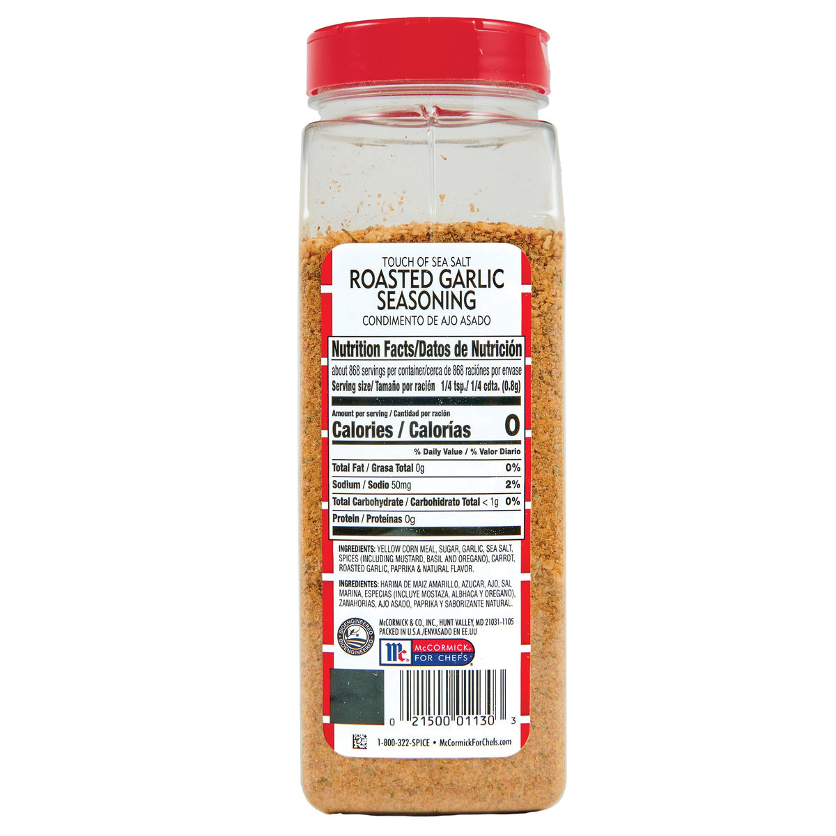 Lawry's Roasted Garlic Seasoning shaker-dispense view for quick flavoring