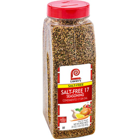Lawry's Salt-Free 17 Seasoning bottle front view for easy salt-free flavor