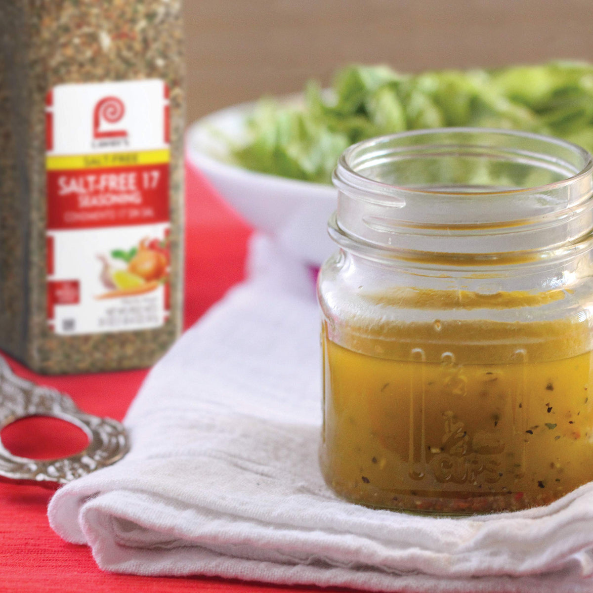 A bowl of Lawry's Salt Free 17 Seasoning ready for creative cooking.